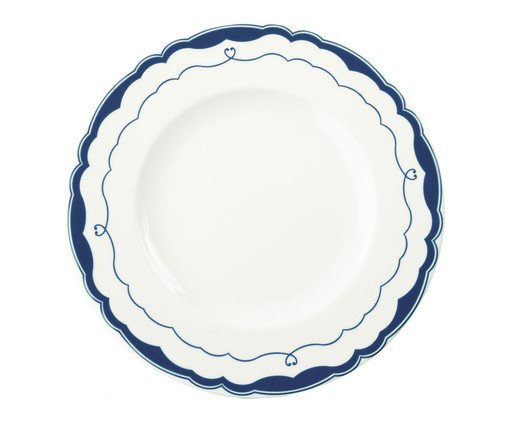 Prato Raso Cannes em Porcelana Azul, Azul | WestwingNow
