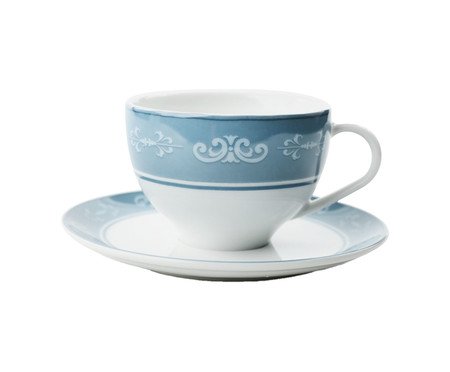 Xícara Chá Viena em Porcelana Azul | Westwing