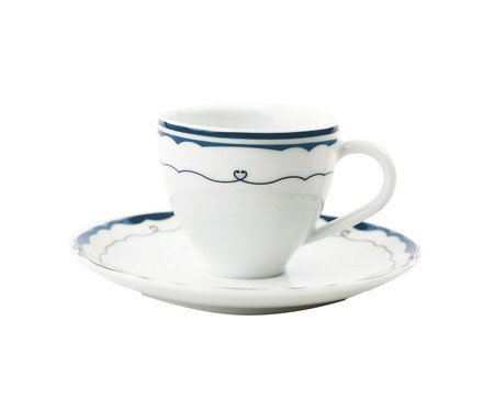 Xícara Café Cannes em Porcelana Azul | Westwing