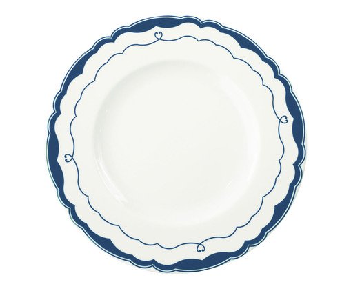 Prato Sobremesa Cannes em Porcelana Azul, Azul | WestwingNow