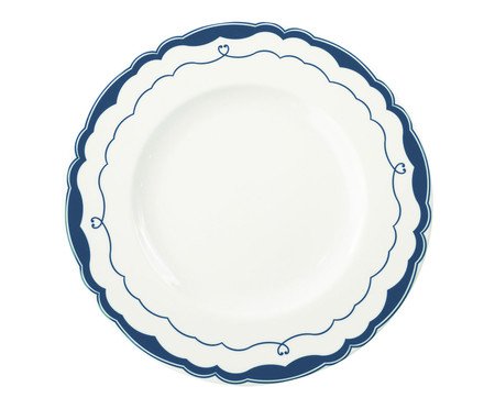 Prato Sobremesa Cannes em Porcelana Azul | Westwing