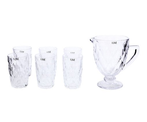 Jogo de Jarra e Copo Transparente, Transparente | WestwingNow