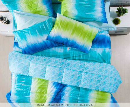 Edredom Tie Dye Azul - 120 Fios | WestwingNow