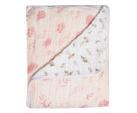 Cobertor Soft Bamboo Mamifolhagem Rosa 116 Fios
