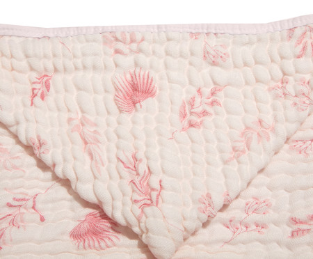 Toalha de Banho Soft Bamboo Mami com Capuz Estampada Folhagem Rosa | WestwingNow