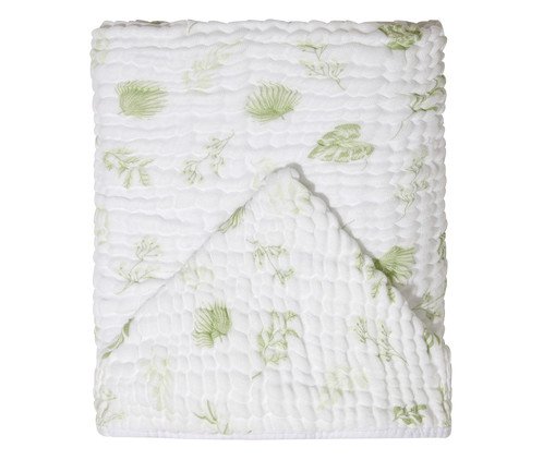 Toalha de Banho Soft Bamboo Mami com Capuz Estampada Folhagem Verde, Colorido | WestwingNow