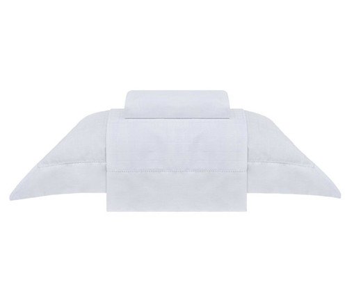 Jogo de Lençol Damask Square Branco - 300 Fios, Branco | WestwingNow