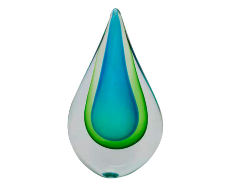 Vaso Murano Gota Verde Esmeralda