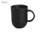 Jogo de Canecas Coup Stoneware Grande Matte Preto, Preto | WestwingNow