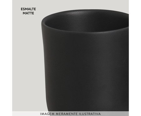 Jogo de Canecas Coup Stoneware Grande Matte Preto | Westwing