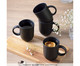 Jogo de Canecas Coup Stoneware Grande Matte Preto, Preto | WestwingNow