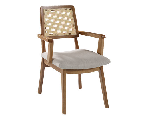 Cadeira Conde com Braço Apolline - Amêndoa Natural, Amêndoa | WestwingNow