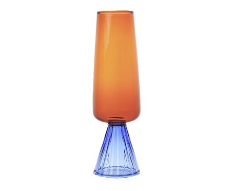 Taça de Champanhe Zhou - Laranja e Azul | Westwing