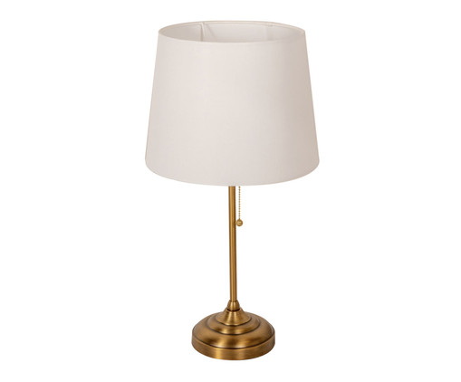 Abajur de Mesa Traditional Cúpula de Tecido - Bege, beige | WestwingNow