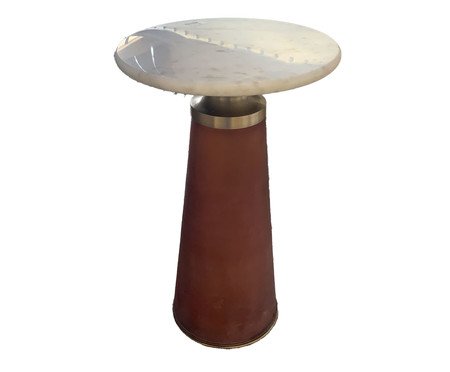 Mesa Lateral com Tampo de Mármore Yeeun - Âmbar