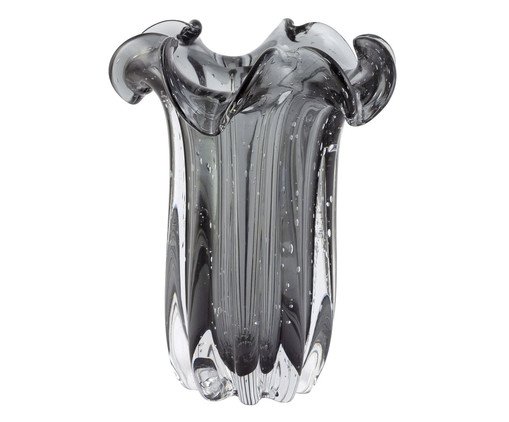 Vaso Tipo Murano Veneza Viii Cinza, Cinza | WestwingNow