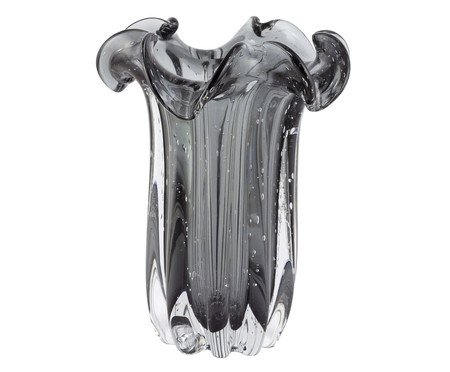Vaso Tipo Murano Veneza Viii Cinza