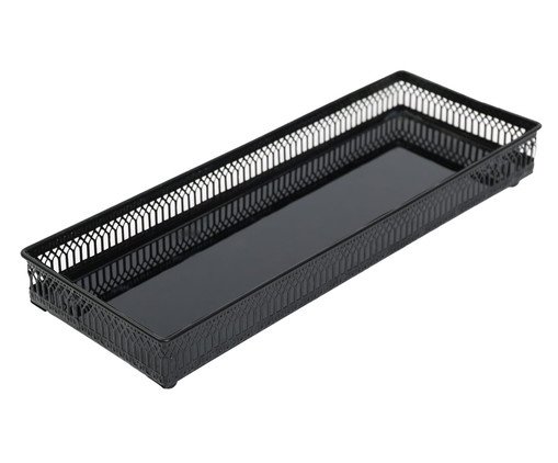 Bandeja Retangular Italiana Black, Preto | WestwingNow