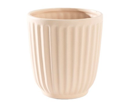 Vaso em Cerâmica Striatus Bege | Westwing