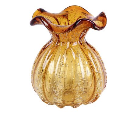 Vaso Trouxinha Tipo Murano Veneza Âmbar | Westwing