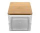 Porta Mantimentos Quadrado com Tampa em Bambu Essential, Transparente | WestwingNow