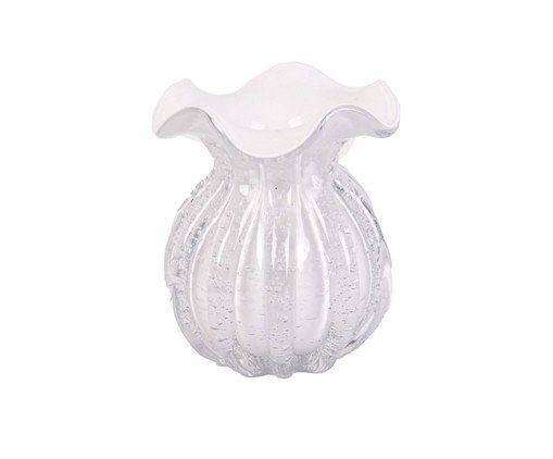 Vaso Trouxinha Tipo Murano Branco Leitoso Veneza, Branco | WestwingNow