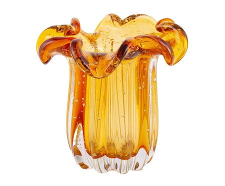 Vaso Tipo Murano Veneza Âmbar | Westwing