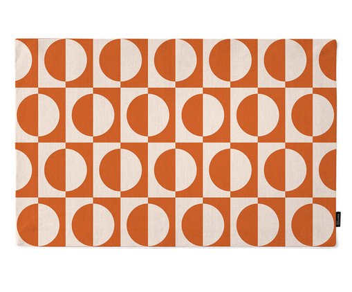 Lugar Americano em Linho Print Laranja, Laranja | WestwingNow