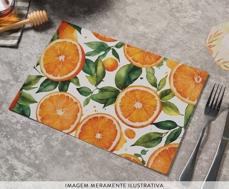 Lugar Americano em Linho Orange Print | WestwingNow