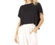 Blusa Cropped Crepe Preta, multicolor | WestwingNow