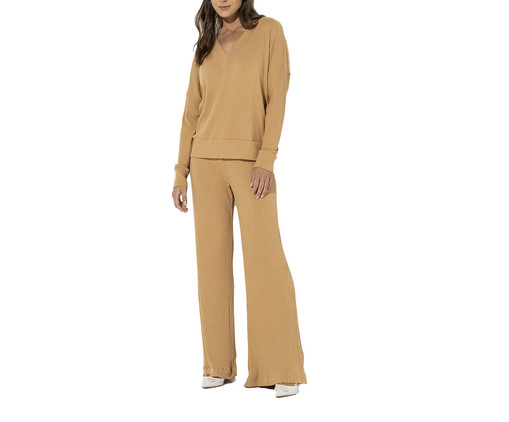 Blusa V Canelado Camel, multicolor | WestwingNow