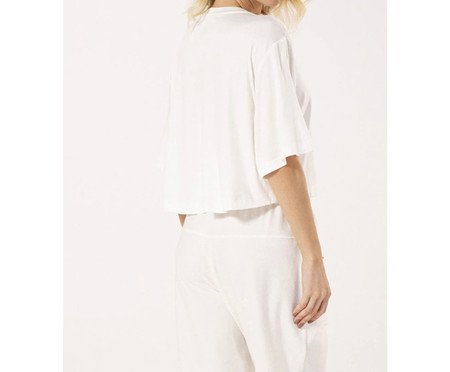 Blusa Manga Crepe Visco Off -White | Westwing