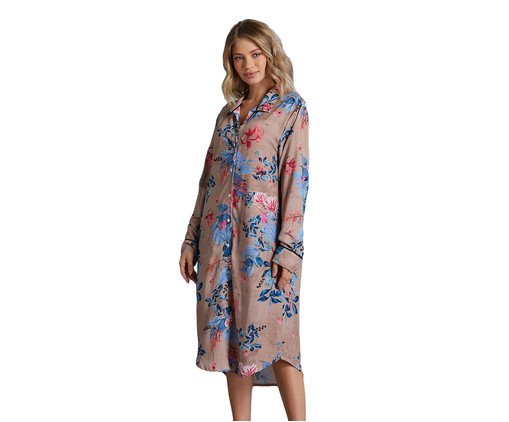 Chemise Midi Floral Amêndoa, multicolor | WestwingNow