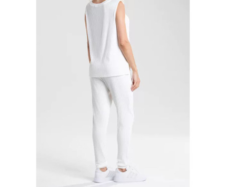 Conjunto Jogger Regata Canelado Tricot Off -White | WestwingNow