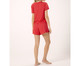 Short Doll Comfy Canelado Coral Vermelho, multicolor | WestwingNow