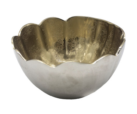 Bowl de Metal - Prata e Dourado