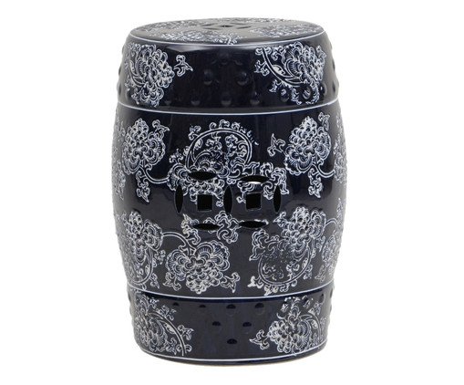 Garden Seat Duas Moedas Florid, Azul | WestwingNow