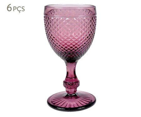 Jogo de Taças para Vinho Bico de Jaca Rosa Choque | Westwing