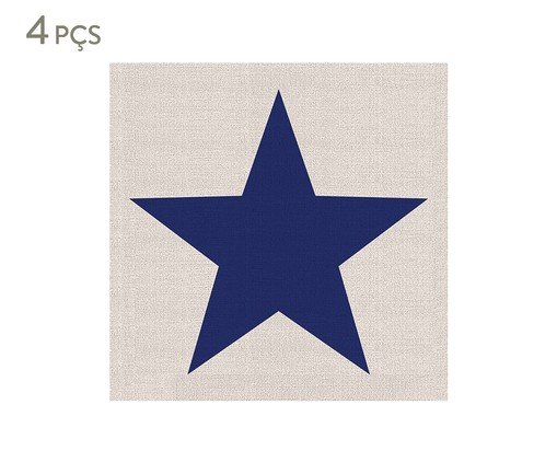Jogo de Guardanapos Star Azul, Cinza | WestwingNow