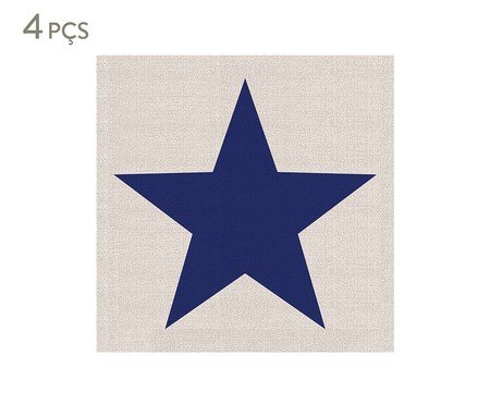 Jogo de Guardanapos Star Azul | Westwing