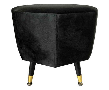 Pufe em Veludo Luxen Preto | Westwing