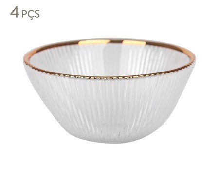 Jogo de Bowls Simple Round Dourada Rosê | Westwing