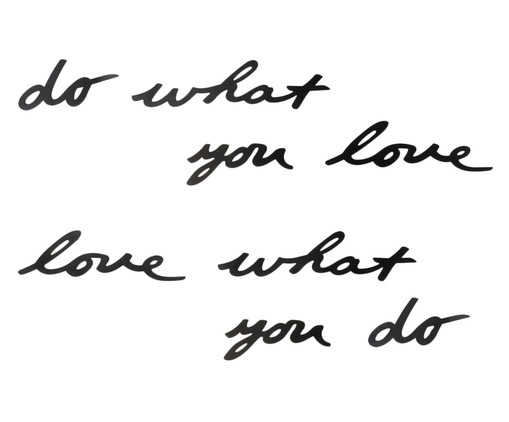 Adorno de Parede do What You Love, Preto | WestwingNow