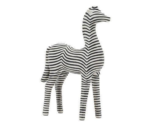Adorno Zebra Preto e Branco, Preto | WestwingNow