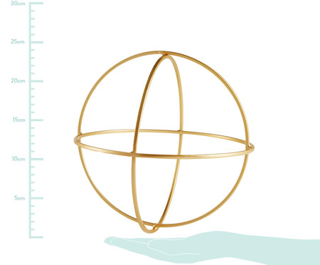 Adorno Geométrico Redondo em Metal - Dourado | WestwingNow