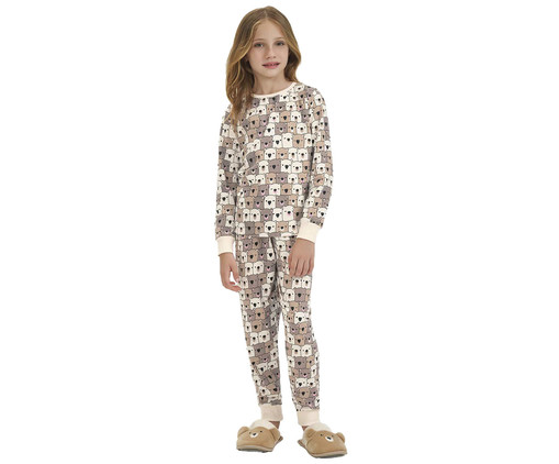 Pijama Manga Longa Infantil, beige | WestwingNow