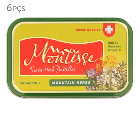 Bala Sabor Ervas Das Montanhas Montisse 50G - Display com 6 Unidades