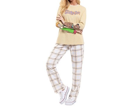 Pijama Manga Longa Xadrez Salsicha e Scooby | Westwing