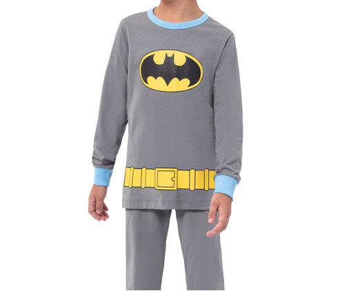 Pijama Manga Longa Slimfit Batman Grafite, Colorido | WestwingNow