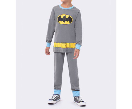 Pijama Manga Longa Slimfit Batman Grafite | WestwingNow